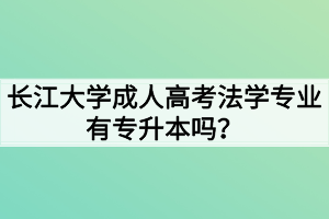 長江大學(xué)成人高考法學(xué)專業(yè)有專升本嗎？