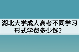 湖北大學(xué)成人高考不同學(xué)習(xí)形式學(xué)費多少錢？