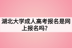 湖北大學(xué)成人高考報名是網(wǎng)上報名嗎？