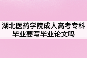 湖北醫(yī)藥學(xué)院成人高考?？飘厴I(yè)要寫畢業(yè)論文嗎？