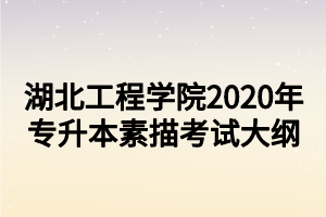 湖北工程學(xué)院2020年專升本素描考試大綱