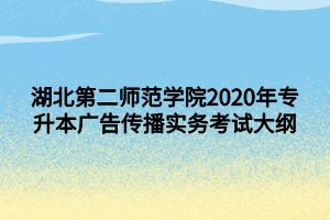 湖北第二師范學院2020年專升本廣告?zhèn)鞑崉湛荚嚧缶V