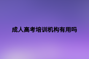 成人高考培訓(xùn)機(jī)構(gòu)有用嗎