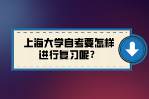 上海大學(xué)自考要怎樣進(jìn)行復(fù)習(xí)呢？