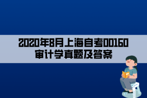 2020年8月上海自考00160審計(jì)學(xué)真題及答案