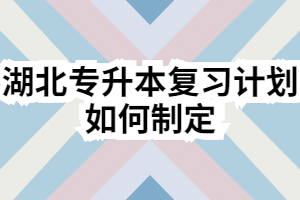 湖北專升本復(fù)習(xí)計(jì)劃如何制定