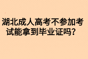 湖北成人高考不參加考試能拿到畢業(yè)證嗎？