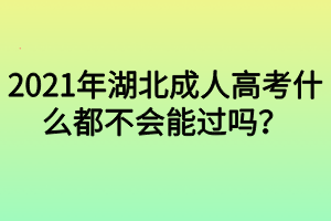 2021年湖北成人高考什么都不會(huì)能過嗎？