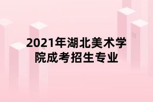 2021年湖北美術學院成考招生專業(yè)