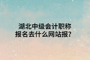 湖北中級會計職稱報名去什么網(wǎng)站報？